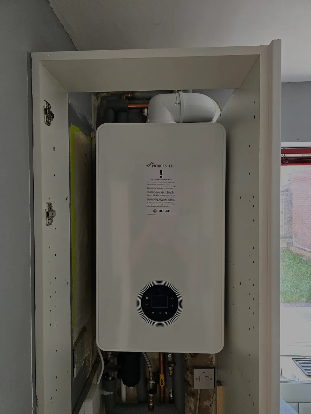 New Worcester Bosch combi boiler fitted by Forge Climate in Coalville