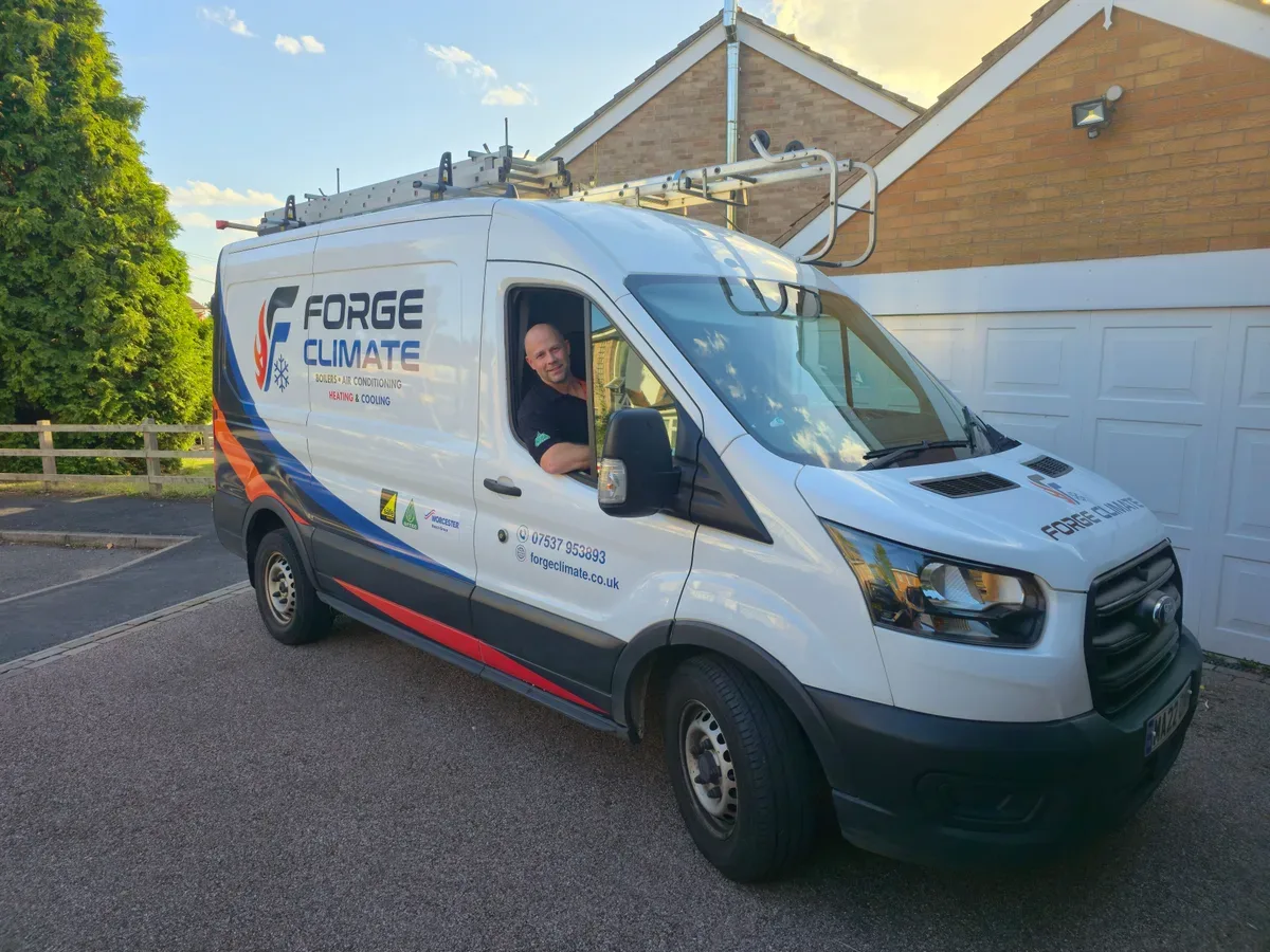 Carl Southam in the Forge Climate van, covering Leicester and the surrounding areas
